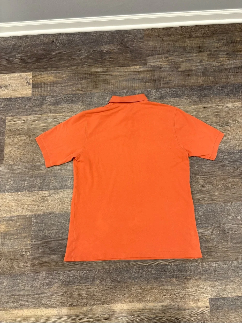 Burberry London Orange Cotton Polo Shirt Men’s Large Short Sleeve Classic